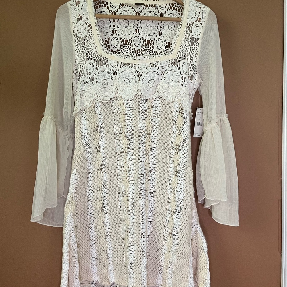 Free People Antique Lace Knit Dress